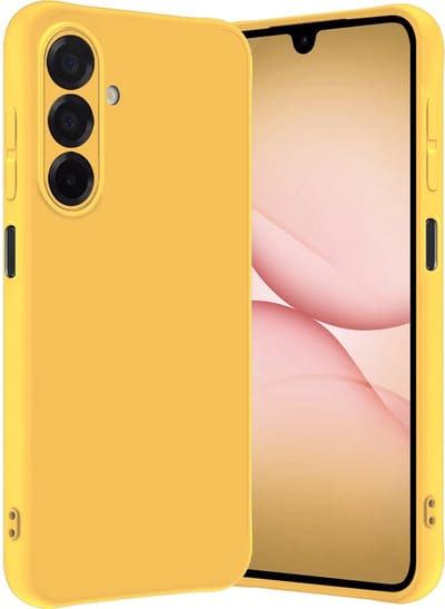 Hoes - Geschikt voor Samsung Galaxy A17 - Sterk & Shockproof - Hoesje Cover - Siliconen Case - Geel