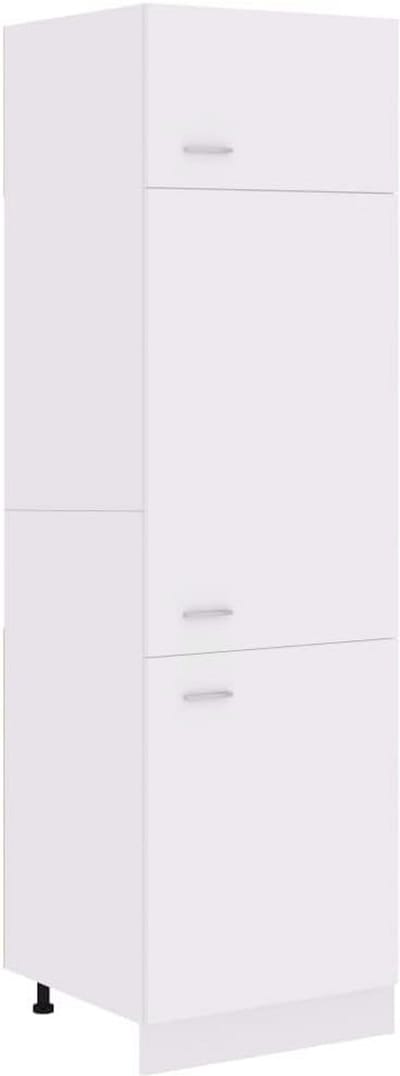 Hoge Keukenkast Koelkast Klaar Hout Wit 60x57x207 cm