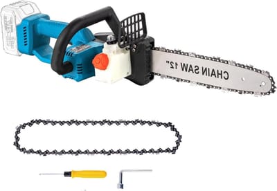 Draadloze Kettingzaag - Elektrische Zaag - Tuinonderhoud - 12 Inch Geleidestang - 30cm - Zwart