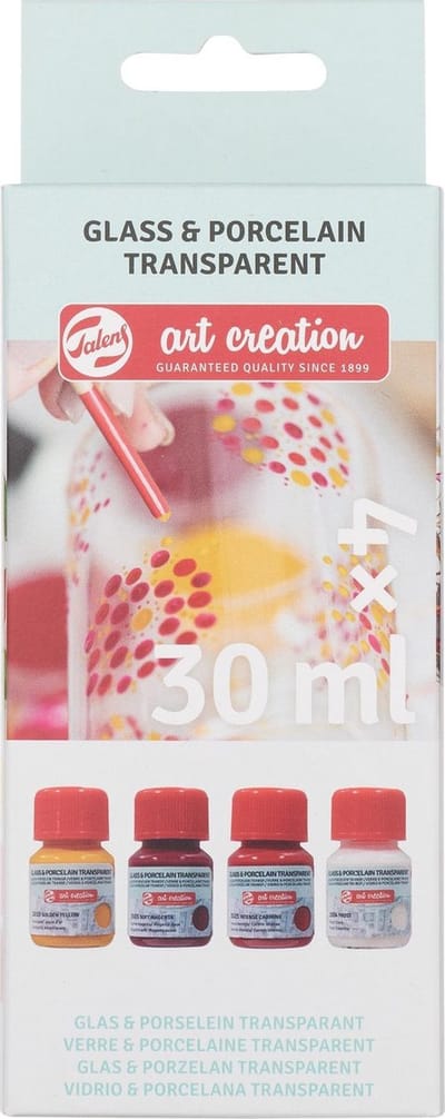 Talens Art Creation Glas & Porselein Transparent Set 4 x 30 ml Roze Frost