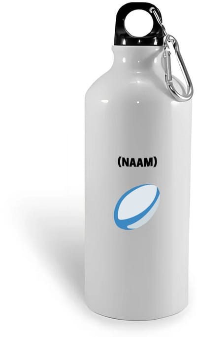Hacebo® - Rugby met eigen naam waterfles - Rugby - Rugbyer - Sport - water fles - 400ML