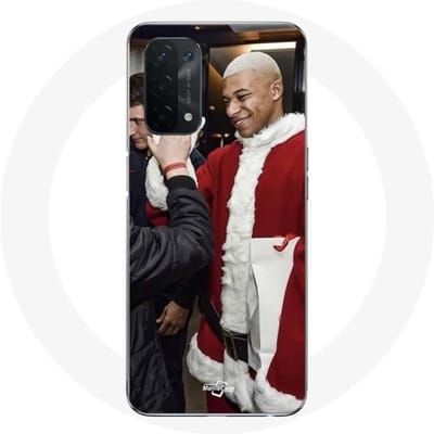Coque pour Oppo A54 5G Mbappé Foot Joyeux noël