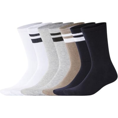ESMARA MEN 7 Paar heren sokken (wit/beige, 39-42)