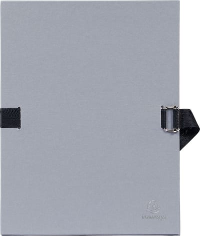 Exacompta 10x Map met uitrekbare in gekleurde canvas - 24x32 cm - Grijs - 730E