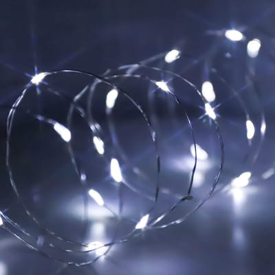 Rosnek Wit licht LED Kerstverlichting 10 Meter 100 LEDs - Lichtsnoer met Geheugenfunctie & 8 Lichtmodi - IP44 - Kerstdecoratie voor Feesten en Buiten