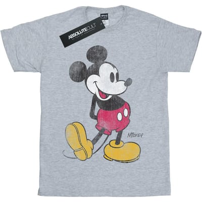 Disney Jongens Mickey Mouse Klassiek Kick T-shirt (Sportgrijs)