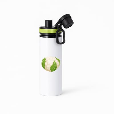 Hacebo® - bloemkool waterfles met draaidop groen - Groente - groente liefhebbers - Kool - gezond eten - water fles - 850ML