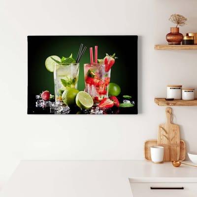 Canvas print DD123050 Cocktail Hour A.S. Création 0,7 x 0,5 m Groen Kantoor Hal/Gang Keuken Slaapkamer Woonkamer