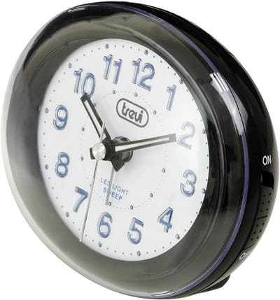 Stille Wekker - Nachtklok - Rustig Ontwaken - Geen Tikkend Geluid - 9.6 cm Breed - Zwart