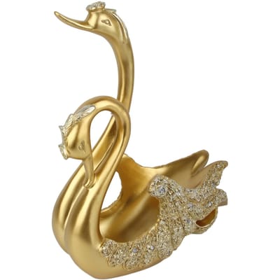 Luxe Zwaan Wijnrek Innovatieve Desktop Wijnkast Decoratieve Ornamenten voor Woonkamer Kantoor goud