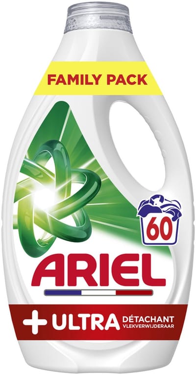 Ariel Vloeibaar Wasmiddel +Ultra Vlekverwijdering - 60 Wasbeurten