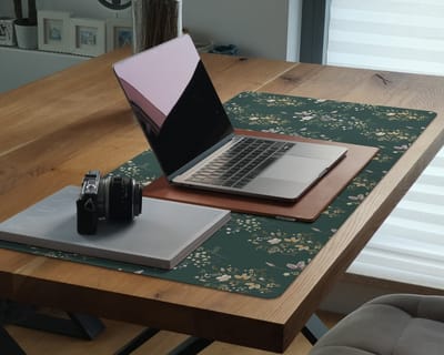Coloray Bureau Onderlegger - Zomerwilde bloemen Bureaumat - 100 cm x 50 cm - Groente Bureau Onderlegger - Onderlegger Bureau - Bureau Onderlegger Groot - Bureau Onderlegger XXL - Computer Mat