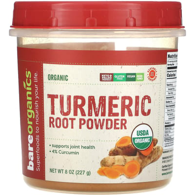 BareOrganics, poudre de racine de curcuma, 227 g (227g) beige