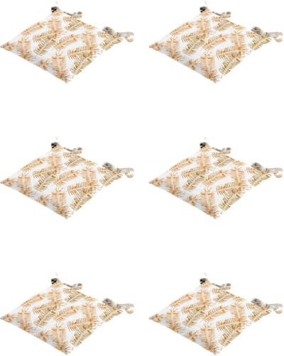 Madison - Zitkussen - Universeel - 6st - 46x46 - Outdoor Flora Yellow