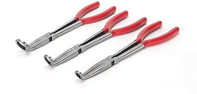 3-delige lange neus slanggreeptang set met antislip grip