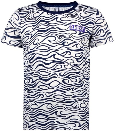 B.Nosy jongens t-shirt allover Wave print Limit