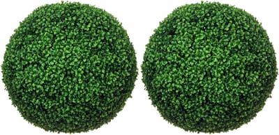 Buchsbaumkugel Set - Kunstplanten Decoratie - Binnen Buiten - Weerbestendig Onderhoudsvrij - 50cm Doorsnee - Groen