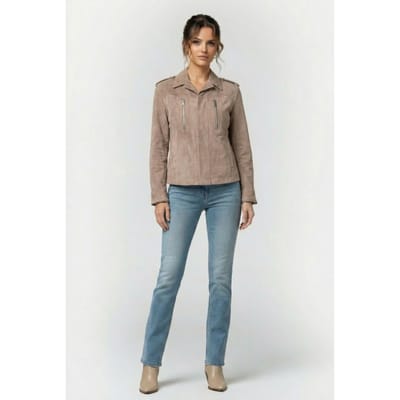 IRO Paris Jorin Taupe Maat: S | Leren Jassen Outlet | Dames | Beige