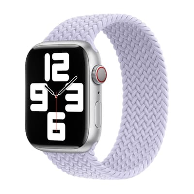 Apple Gevlochten solobandje voor de Apple Watch | 38/40/41/42 mm - Maat 8 - Purple Fog
