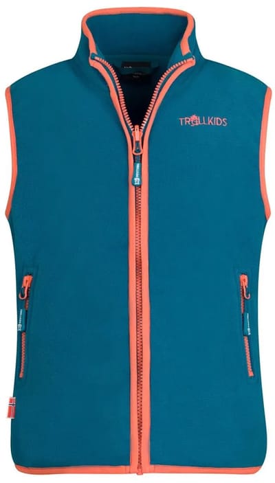Trollkids Arendal Vest Oranje,Blauw 128 cm Kinderen