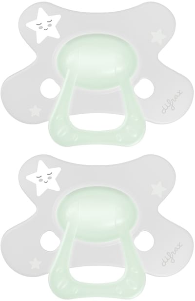 Difrax - Natural Fopspeen - 12+ Maanden - Glow in the Dark Speen - 2 st.