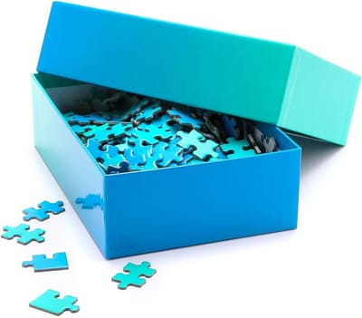 Gradient Puzzel - Legpuzzel Kleurverloop - Ontspannen Tijdverdrijf - Ontworpen door Bryce Wilner - 457 x 7 cm - Blauw Groen