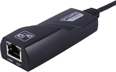 WiseGoods Luxe USB 2.0 Naar RJ45 - Netwerk Splitter Internet - Ethernet Kabel Adapter Voor Laptop / PC / Mac - Internetkabel Zwart