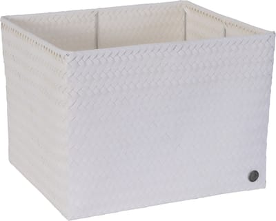 Opbergmand - Grote Mand - Speelgoedmand - Woonkamer - Badkamer - Kinderkamer - Babykamer - Handed By -Top Fit open large 30 - wit - white