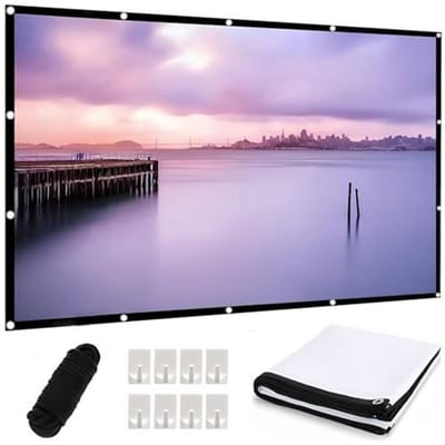 Buiten Film Projectiescherm Wandmontage Projector Scherm Projector Scherm 16:9 HD Projector Canvas Vouwbaar Projectiescherm voor Thuisbioscoop Binnen Buiten School Feest 120 Inch