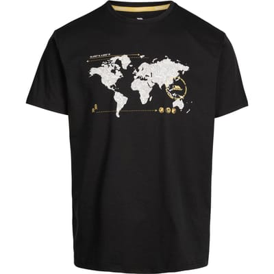 Trespass Heren Ohio Kaart TP75 T-Shirt (Zwart)