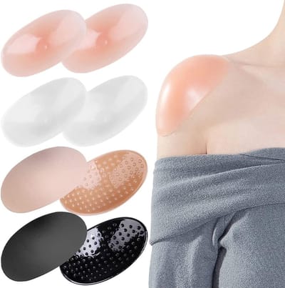 Zachte en Ademend Schouderkussens - 4 Paar Zelfklevende, Verwijderbare en Onzichtbare Pads voor Dames en Heren, Voorkomt Slip en Verhoogt Comfort