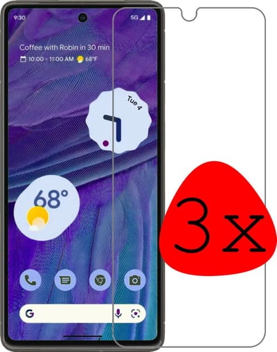 Screenprotector - 3 Stuks Geschikt voor Google Pixel 7A - Extra Sterk - Beschermglas - Gehard Glas - Tempered Glass - Screen Protector