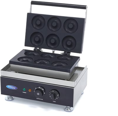Donutmaker - Mini Donuts Bakken - Professioneel Gebruik - Ingebouwde Timer - 6 Donuts
