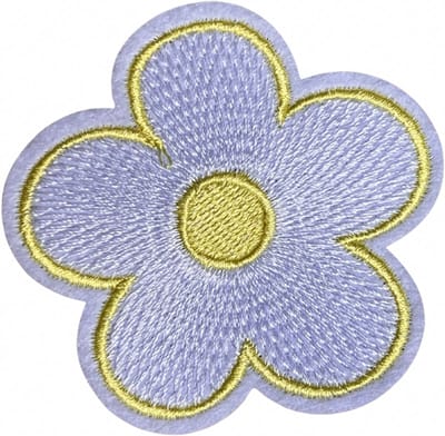 Bloem Magriet Wit strijkapplicatie strijk embleem - patch - patches - stof & strijk applicatie [carnaval]