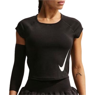 Nike Dri-FIT Tempo Swoosh Run SS Shirt Dames - Maat L