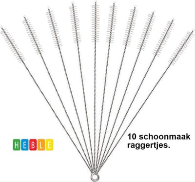 Heble® - "10 stuks Schoonmaakborstel voor Herbruikbare Rietjes Koffie apparaat - Ideaal voor Schoonmaken!"