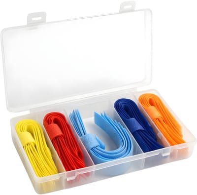 Lomera Klittenband Kabelbinders - Velcro Kabelbinders - Kabelbinders Klittenband - Kabel Organiser - Kabel Management - Klittenband Set - Klittenband Bandjes - Klittenband Straps - Klittenband voor Kabels