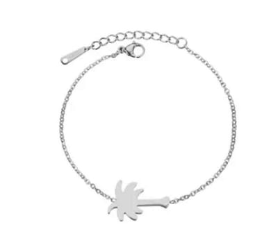 Jomide - Armbandje Palmboom - Zilverkleurig