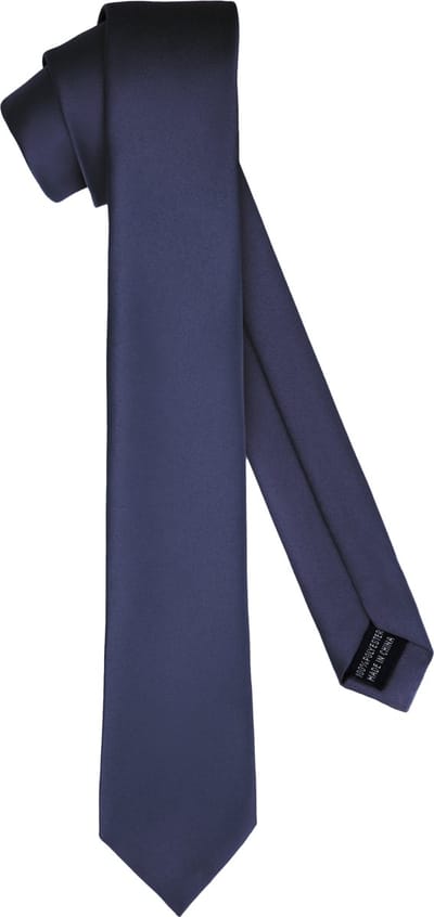 Ladeheid Smal Stropdas - Stropdassen voor heren - Lengte: 150 cm, Breedte: 6 cm - Donkerblauw - LA-EA-TMM-6