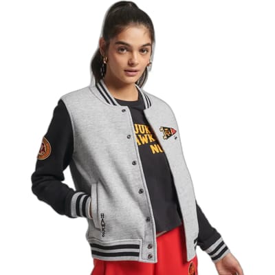 Superdry - Vintage Collegiate Baseball bomberjack van jersey - Dames - Hoodies