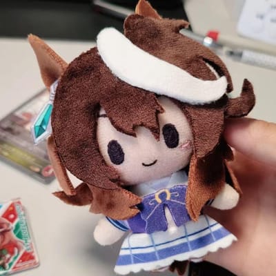 10cm Uma Musume: Mooie Derby Speciale Week Pluche Poppen Symboli Rudolf Oguri Pet Schattige Rugzak Hanger Sleutelhanger Verjaardagscadeaus 10CM white
