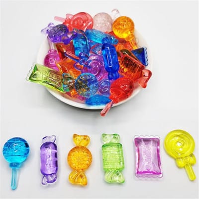 10 Pièces 35*40mm Acrylique Cristal Forme Bonbon Pièces de Jeu Pour Accessoires de Jeux de Société