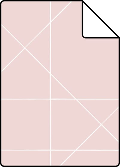 Proefstaal ESTAhome behang grafische lijnen oudroze - 26.5 x 21 cm - 139091-S