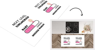 Keukenloper - Loper keuken - Spreuken - Mama - Next level unlocked: baby. Loading: moeder worden - Quotes - 120x60 cm - Keukenloper vinyl