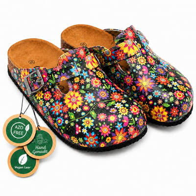 Goby – Flower Pop Dames Clogs – Vegan – Handmade – Maat 42