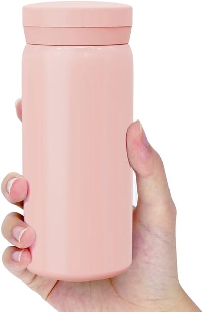 Daity 1-pack - Mini thermosfles, kleine vacuüm geïsoleerde roestvrijstalen waterfles voor warme en koude dranken, lekvrij en geïsoleerd, past in handtassen, portemonnees en zakken (roze, 200 ml)