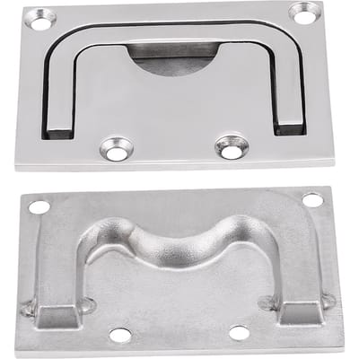 Poignée de traction d'ascenseur d'armoire de casier de trappe affleurante de bateau en acier inoxydable pour le Yacht marin white