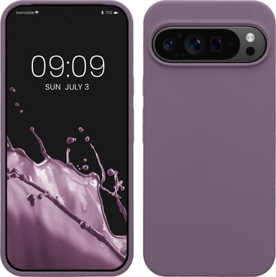 kwmobile telefoonhoesje geschikt voor Google Pixel 9 Pro XL - Hoesje met siliconen coating - Smartphone case in Bleke iris