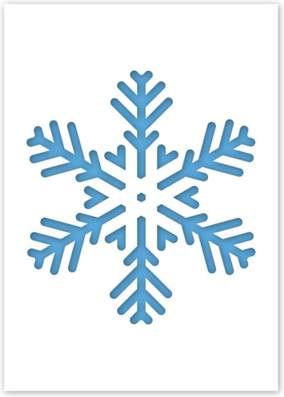QBIX Sneeuwvlok Sjabloon A5 Formaat Kunststof - Uitsnede 13cm breed