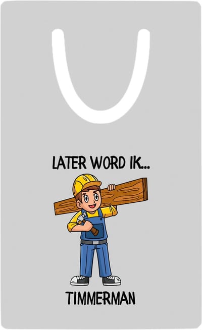 Hacebo® - Later word ik timmerman metalen boekenlegger - Timmerman - Timmermannen - Werken in de bouw - klusjesman Bladwijzer boekenleggers - 7.6 cm x 5cm
